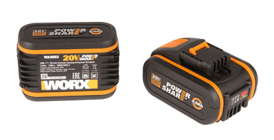 Комплект WORX WA3553.2: Аккумулятор 20В 4.0 А/ч - 2шт.